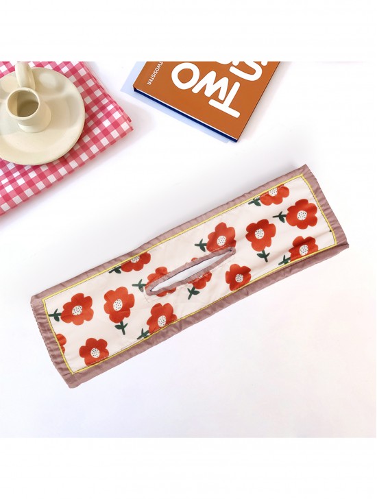 Floral Patterned  Hair Bun Maker/Bag Accent